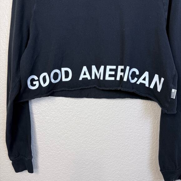 Good American • Black Long Sleeve Crop Top - Picture 5 of 13